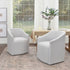 Rafa Performance Dining Chair with Casters – Fully Wrapped Dining Chair | Arm Dining Chairs | Kinwell Furniture | Easy-to-Clean Upholstery